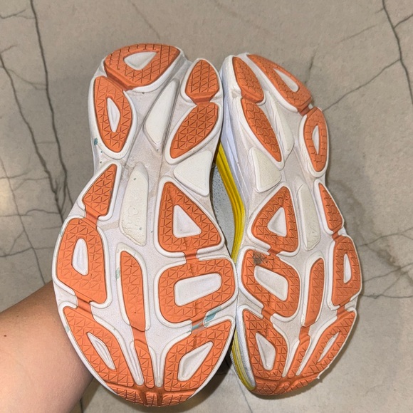 Hoka Bondi 8 Sneakers Light Blue Yellow Womens size 8.5B new insoles - Picture 6 of 14